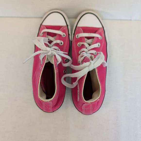 Converse Women 6 Pink High Top Shoes Sneakers Streetwear Classic Coquette Casual - Picture 6 of 8